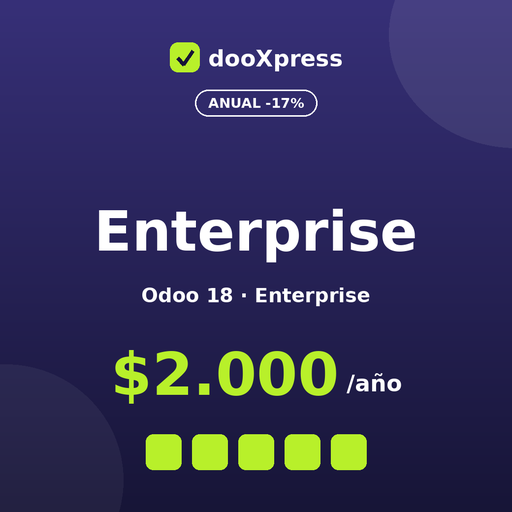 Enterprise Anual — Odoo 18 EE (LATAM)